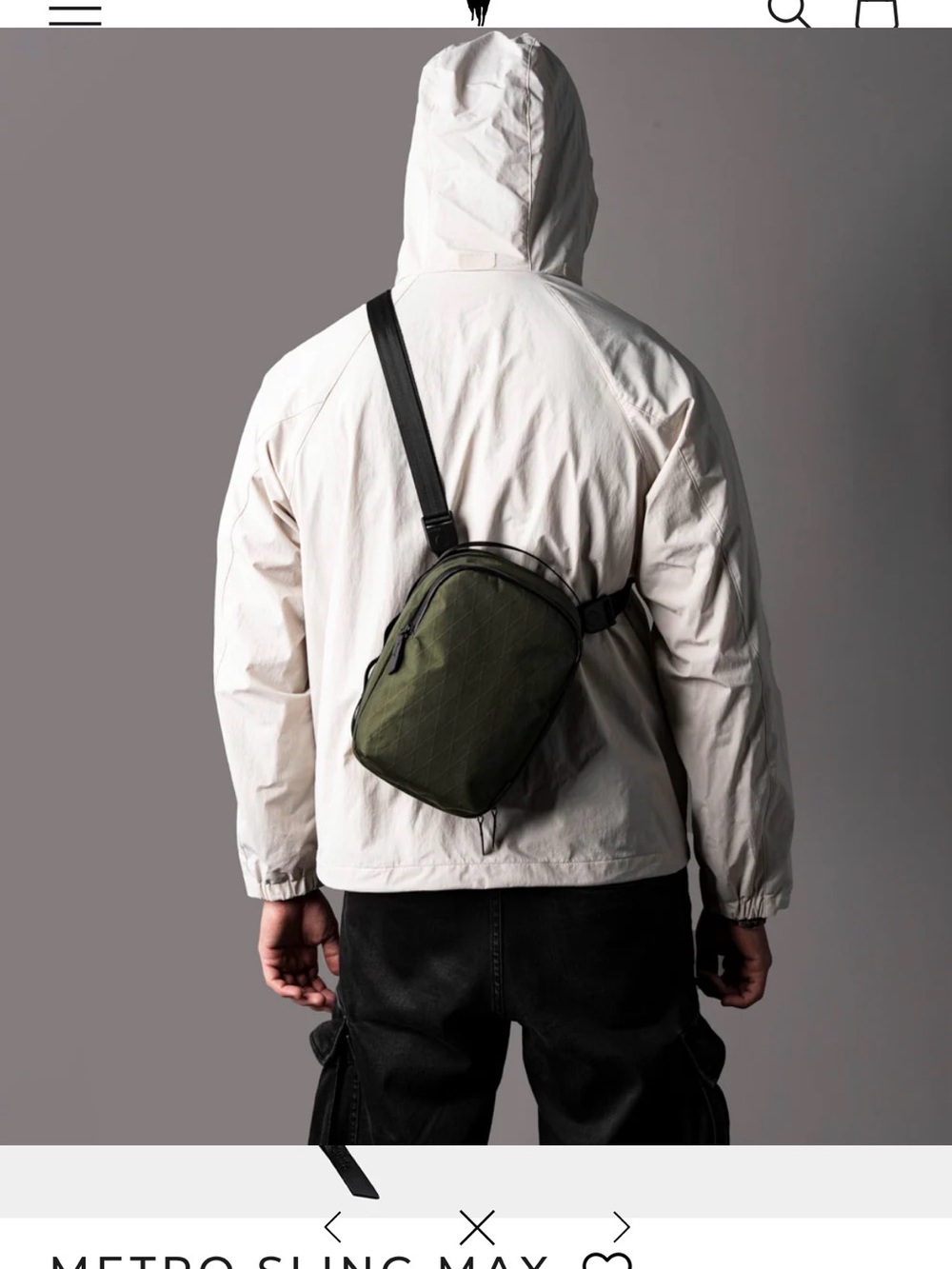 NWT ALPAKA Metro Sling Max Olive Green Crossbody X-PAC - Picture 3 of 9